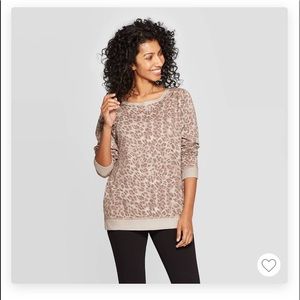 Knox Rose cheetah print sweater Sz S